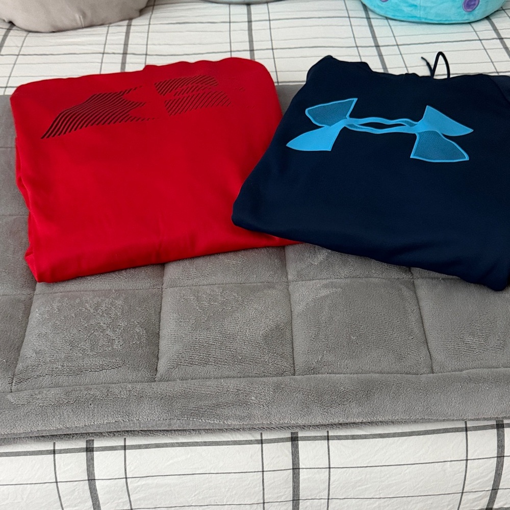 GUC Men’s Under Armour Red and Navy Hoodies size XL